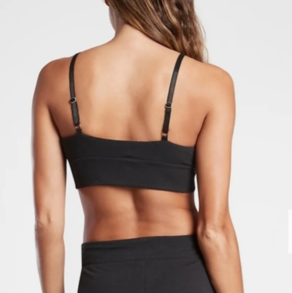 Athleta Black Well Rested Ribbed Sleep Bra Size Small - Picture 2 of 8
